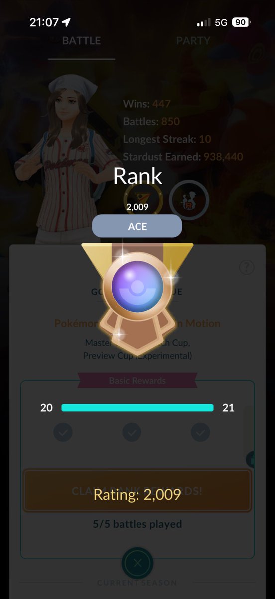 bippimae's tweet photo. I have reached Ace rank for the first time! I am learning a lot 💛 #PokemonGo https://t.co/kR2PM1ez0P