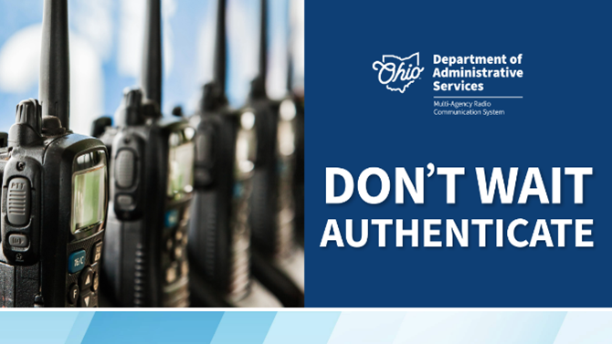 OhioDAS's tweet photo. ☎️Calling all MARCS subscribers: Authenticate your radios today to keep them working on the system! https://t.co/449UYN2FRw https://t.co/bcPw46IMHl