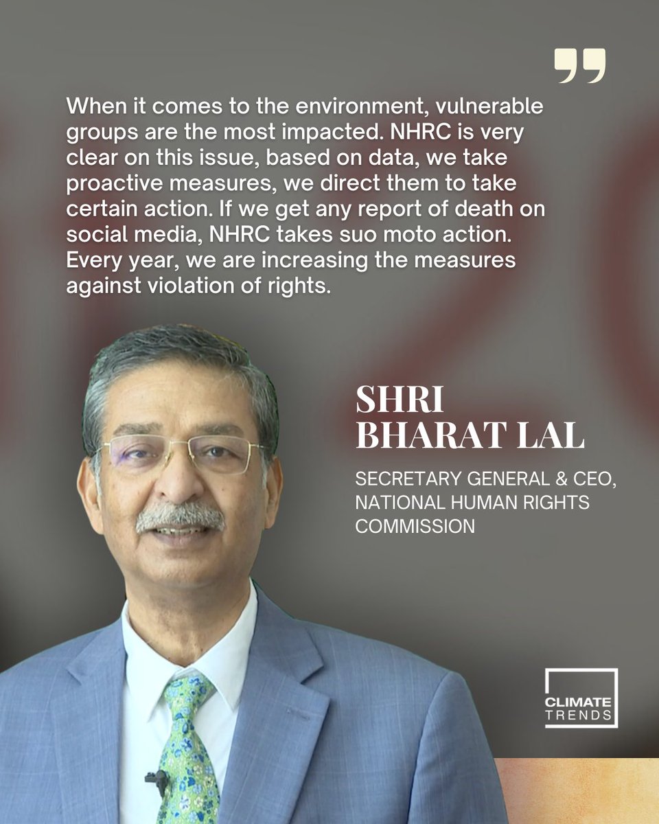 ClimateTrendsIN's tweet photo. Extreme heat is no longer just environmental issue, it is an intersecting challenge.

Insights from Dr Krishna Vatsa, Shri Bharat Lal &amp; Dr Mrutyunjay Mohapatra highlight urgent need for stronger financing, protection for vulnerable communities &amp; inclusive communication systems. https://t.co/2e9f03e4gE