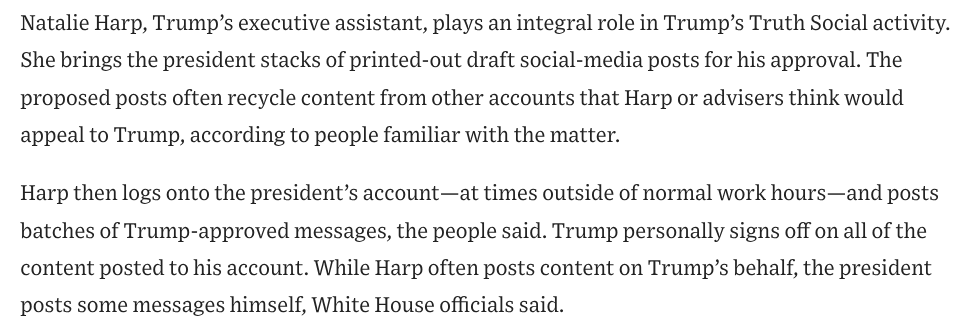 jeffjarvis's tweet photo. Pity the Journal journalists who had to wallow in Trump's social sewage and report how it's made. 
Gift link. 
The Late-Night Truth Social Storms That Offer a Window Into the President’s Mind
https://t.co/wuYqGrTJQv https://t.co/kmCLoXQQxj