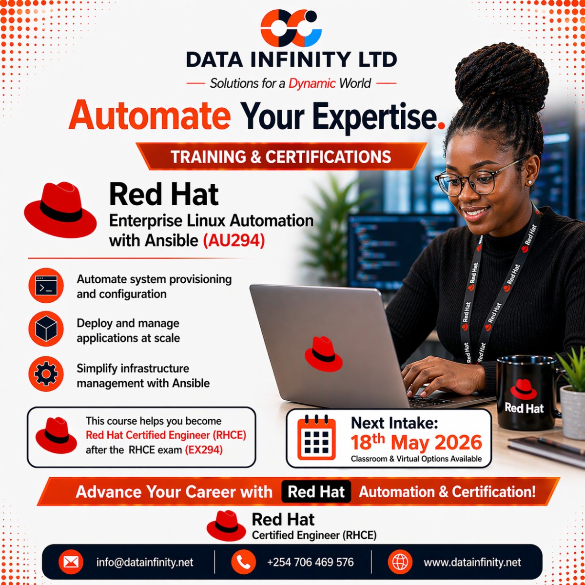 DataInfinityLi1's tweet photo. Stay ready for the future with industry-ready ICT skills: https://t.co/ZC2SvDiI1I

#HeriAfya, #TheBridalPreparation, #ReadTheBillKE, #UhuruMustResign, Jubilee Coup, #RutosAgricultureWins, Macron, Pesa Mfukoni, and Mole Mpenzi Wangu are driving conversations across Kenya today. https://t.co/Xx6N02mkS5