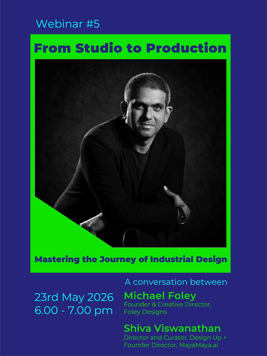 DJADdesign's tweet photo. From Studio to Production

Please note that the webinar From Studio to Production has been postponed to 23rd May 2026.

Registration Open: https://t.co/EwXwoRkDeZ https://t.co/xWYFRgvmAx