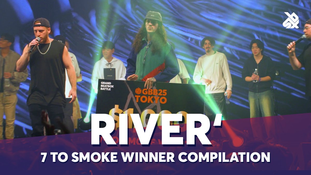 swissbeatbox's tweet photo. 7️⃣💨 🥊 RIVER's 🇫🇷 Champions Journey of the GBB 7 To Smoke is here.
🔗 https://t.co/BvQ0QOeZri
#RIVER' #champion #7ToSMoke #gbb25 #grandbeatboxbattle #swissbeatbox #welovebeatbox https://t.co/Zwmicxl1b4