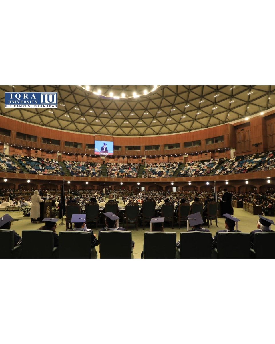 IUIsbCampus's tweet photo. 🎓 Celebrating excellence, ambition, and new beginnings!

Iqra University Islamabad, proudly hosted the Degree Awarding Ceremony 2026 at the Convention Centre, Islamabad on 11th May 2026, honouring the hard work, dedication, and achievements of our graduating students. https://t.co/lAsDy2BVJe