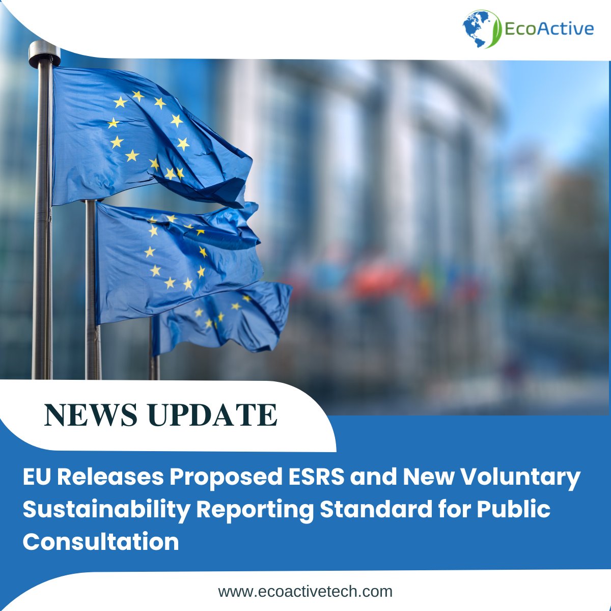 Eco_Active_Tech's tweet photo. The EU has released proposed ESRS revisions and a new voluntary sustainability reporting standard aimed at simplifying ESG disclosures while retaining double materiality.

See how EcoActive helps streamline CSRD &amp; ESRS reporting:
https://t.co/YghhtZtLBJ
#ESRS #CSRD #ESGReporting https://t.co/9RSCCGFbli