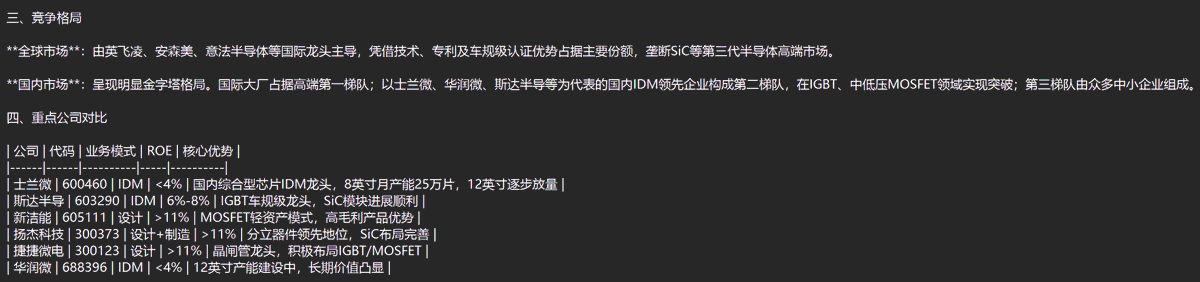 cnfinancewatch's tweet photo. 功率半导体中美对标比较！ https://t.co/lteDAWlZC7