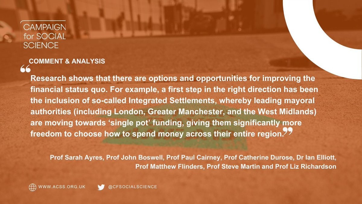 CfSocialScience's tweet photo. ⭐New blog⭐In this blog for our Devolution Hub @profcatdurose, @SarahAyres3, @Boswell_JC, @CairneyPaul, Dr Ian Elliott, Prof Matthew Flinders, Prof Steve Martin &amp; @lizmancuni make the case for an optimistic &amp; constructive agenda for English devolution.➡️ https://t.co/pbW3OxfclN https://t.co/b6tWWn9Xi3