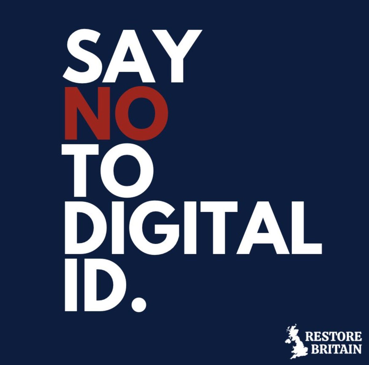 _SignalNotNoise's tweet photo. Restore Britain are clear on Digital ID.
👇 🇬🇧 https://t.co/gwEWUK8LZc
