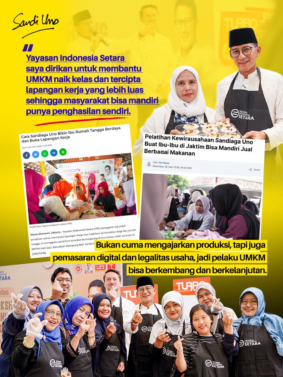 Sandiaga Salahuddin Uno tweet media