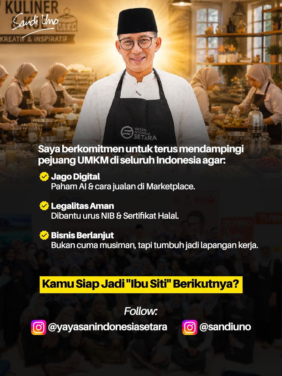 Sandiaga Salahuddin Uno tweet media