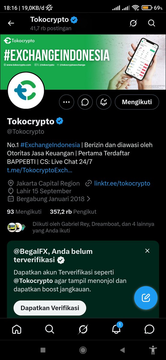 BegalFX's tweet photo. @Tokocrypto 1. Sejak 2018 berdiri sampai saat ini umur 8 tahun
2. Sejak tahun 2021
3. Sebagai salah satu bursa aset digital di Indonesia, Tokocrypto menjadi pilihan bagi saya karena banyak giveaway untuk pengguna setia.
UID : 1103649
@91nsonline
@fanKMRC
@Illusion_RF99 https://t.co/TZIio7xFO3