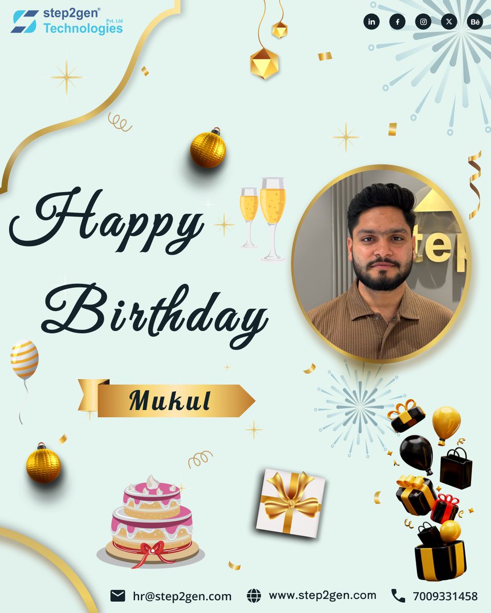 step2gen's tweet photo. Happy Birthday, Mukul 🎂

On this special day, we wish you an incredible year filled with lots of happiness, wonderful memories, and everything you enjoy the most.

𝑪𝒉𝒆𝒆𝒓𝒔 𝒇𝒓𝒐𝒎 𝑻𝒆𝒂𝒎 𝑺𝒕𝒆𝒑2𝒈𝒆𝒏

#birthday #birthdaycelebration #s2gians #happybirthday #step2gen https://t.co/57ppNvinVM