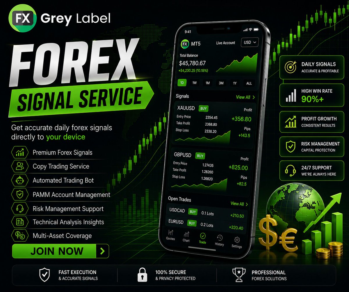 Fxgrey_Label's tweet photo. 🚀 fxgreylabel Premium Forex Signals 📈

🌐  https://t.co/X5z05AAKH0
💬  +44 7418454824

#Forex #ForexSignals #Trading #ForexTrading #FXTrading #MT5 #CopyTrading #TradingSignals #Investment #Scalping #AutomatedTrading #RiskManagement #TraderLifestyle #CurrencyTrading  #FXSignals https://t.co/dppLKnJEMM
