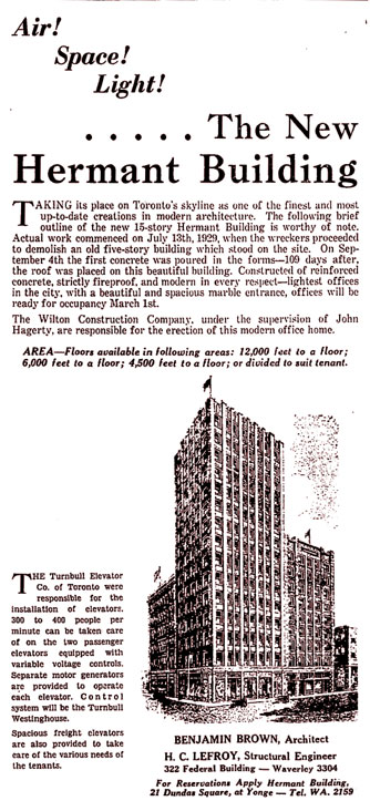 TorontoPast's tweet photo. Toronto's Past Preserved: The Hermant Building.  There is too much to say in such a small box.

Read the full article here: 
https://t.co/p4lrArmV7e https://t.co/Zo4zhqQ1Ho