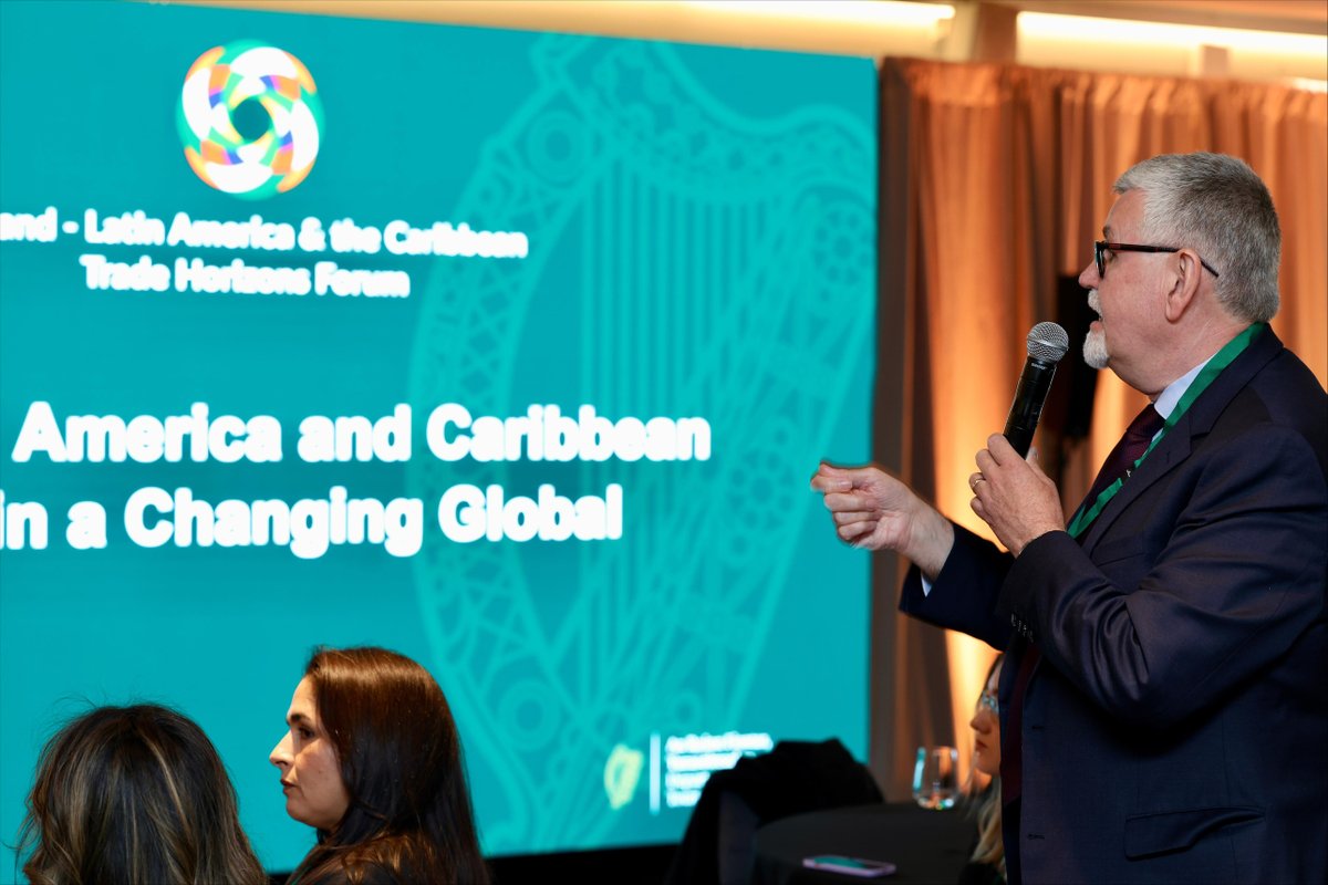 dfatirl's tweet photo. Leaders, policymakers, and business representatives have gathered in Croke Park this morning for the Ireland - Latin America &amp; Caribbean Trade Horizons Forum.

Discussions have focused on opportunities for trade, investment &amp; collaboration.

Learn more https://t.co/sjNgZNemId https://t.co/mmCBC0jFgV