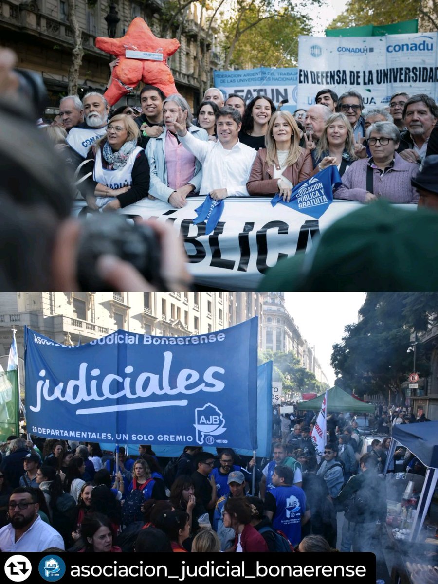 ajbmoron's tweet photo. MARCHA FEDERAL UNIVERSITARIA 

Una multitud volvió a salir a las calles para exigirle al gobierno de Javier Milei que respete la educación pública, que cumpla con la Ley de Financiamiento Universitario y que deje de atacar a una de las mayores conquistas de nuestro pueblo:.
#AJB https://t.co/z5g8x8nf4b