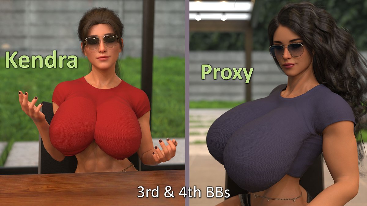 ChioAnabe's tweet photo. Kendra and Proxy. They'll be showing up as the third and fourth BB Fest with Kendra's set coming tomorrow and Proxy coming later on after the next set of regular pinups. https://t.co/LrFSIM0vXY