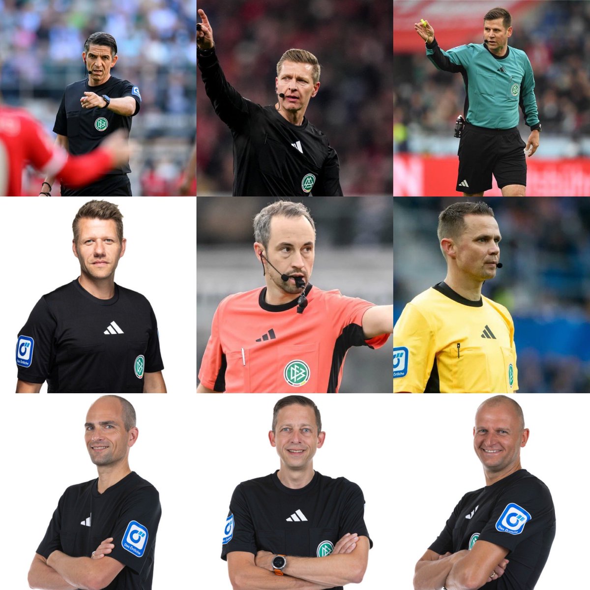 SrAnsetzungen's tweet photo. Abschiedsspiele für Schiedsrichter und Assistenten ⬇️
- Deniz Aytekin
- Tobias Welz
- Frank Willenborg
- Patrick Ittrich
- Patrick Alt
- Dr. Robert Kampka
- Christian Leicher
- Mark Borsch
- Thomas Gorniak
#Goodbye #Abschiedsspiele #DFBSchiris https://t.co/IBLjJxXgnL