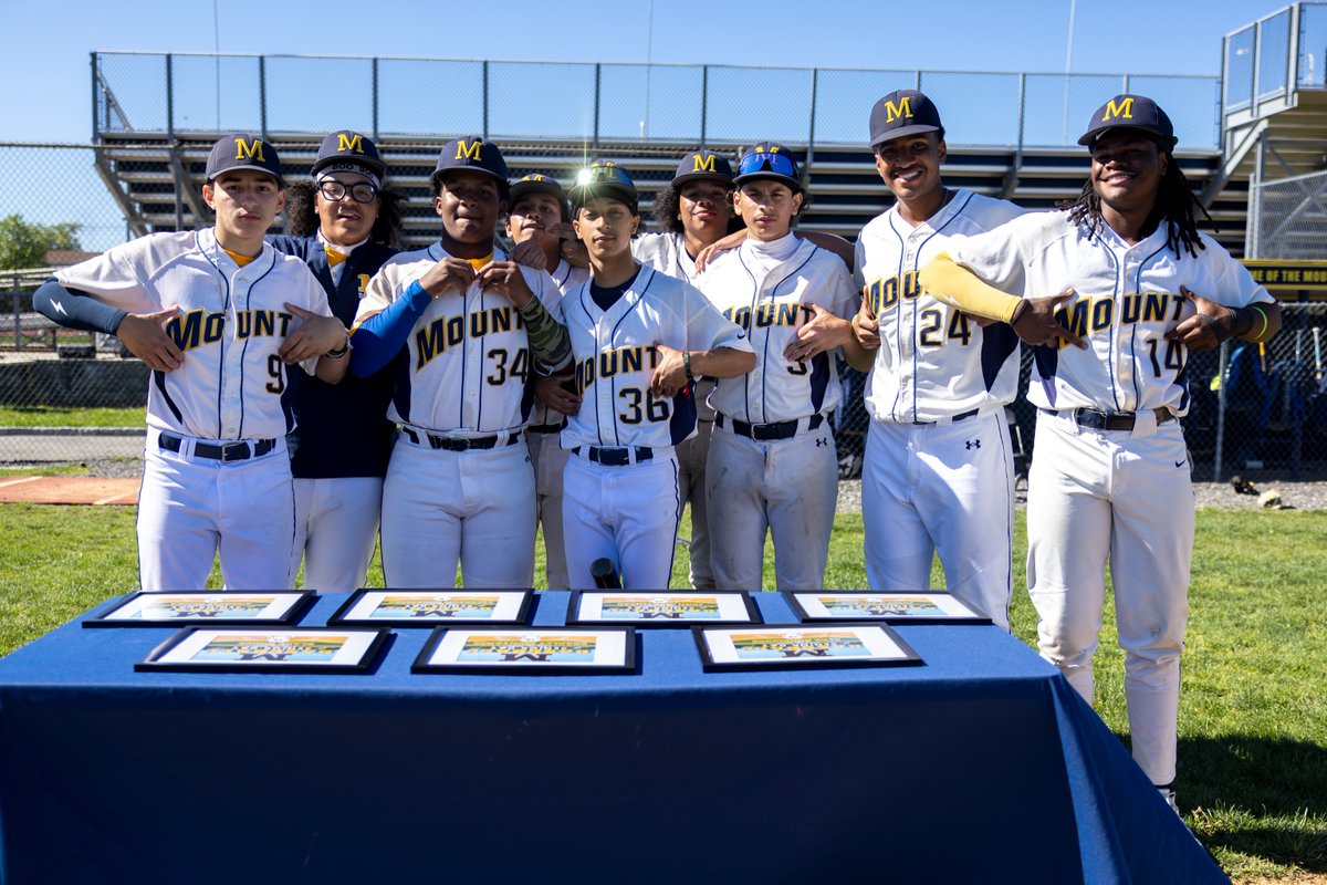 MountToday's tweet photo. ⚾️ Senior Day at the Mount 💙💛
Yesterday, we proudly celebrated our Varsity Baseball seniors and honored the dedication, leadership, and heart they’ve brought to the program throughout their time at Mount Saint Michael Academy. https://t.co/qVKMkork7C