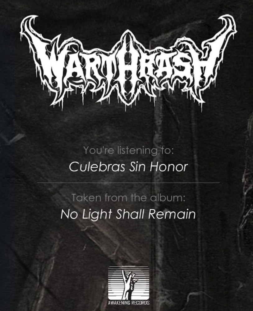 Awakening_Rec's tweet photo. The first preview single, 'Culebras Sin Honor,' from WARTHRASH's second album, premiered on the YouTube channel of the prominent Death Metal Promotion, secured by Grand Sounds Promotion. https://t.co/NQTgzUOvmH