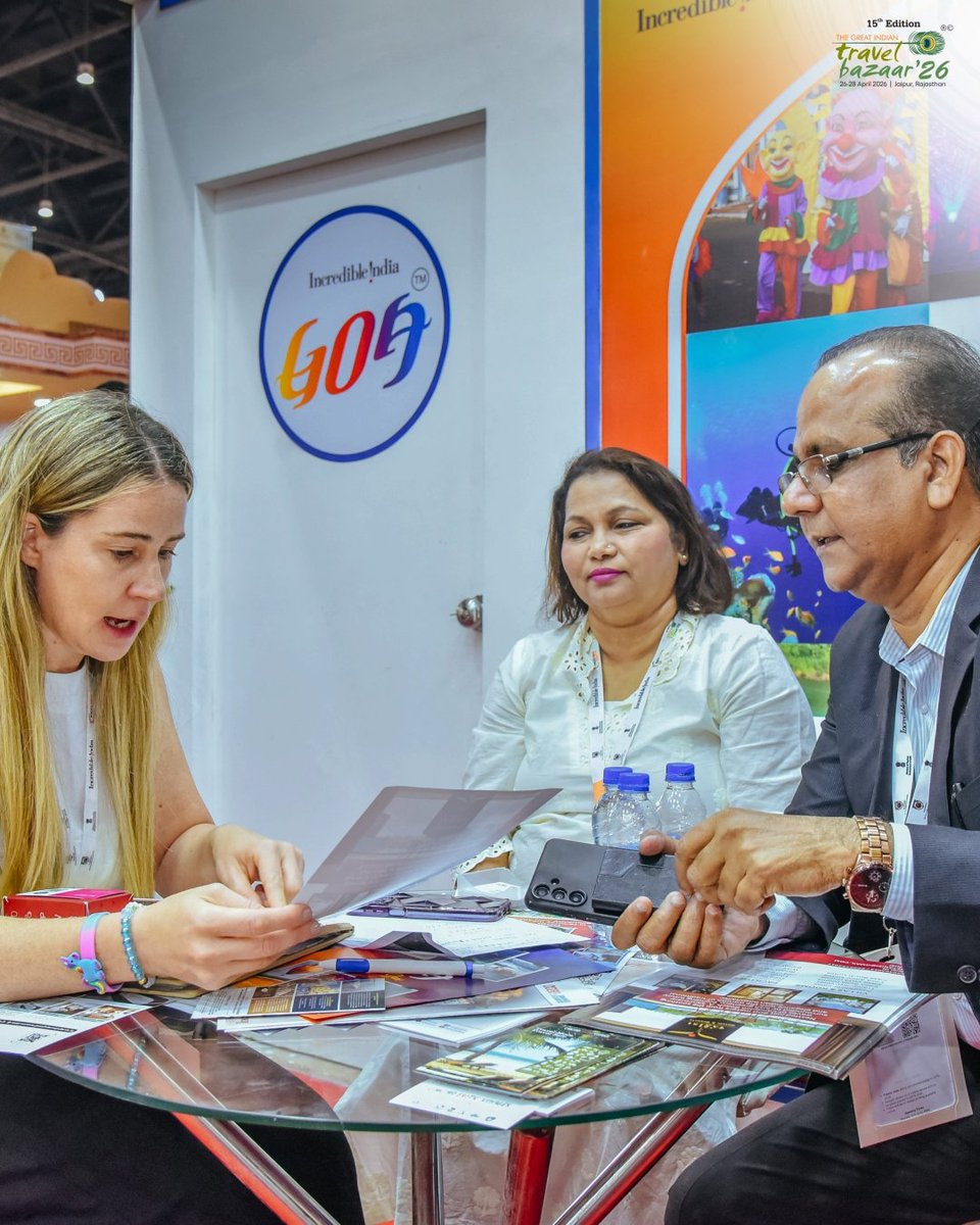 TheGITB's tweet photo. Goa at GITB 2026 showed the world it has far more to offer than its famous shores.

Wellness retreats, living Portuguese heritage, spice trails and boutique experiences found eager takers among international buyers. Goa is not reinventing itself — it is revealing itself.

@ficci_india
@TourismGoa
#GITB2026 #GoaTourism #Goa #IncredibleIndia #TourismIndia