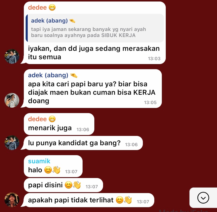 lexxarur's tweet photo. — keluarga masa gini masa gitu masa masa 
edisi 'mau cari papi baru' (katanya sih gitu) 

#carnissus #carnissusfamily  few tweets au https://t.co/WaXqDXX87T