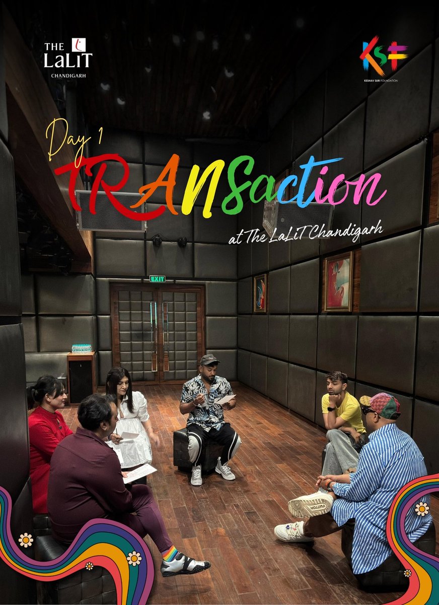 KSF_IN's tweet photo. Day 1 of TRANSaction at The LaLiT Chandigarh was nothing short of incredible! 

Led by Faraz Arif Ansari in collaboration with Keshav Suri Foundation, the session was filled with powerful conversations, learning, and wholehearted participation. https://t.co/xtP0rbEdZm