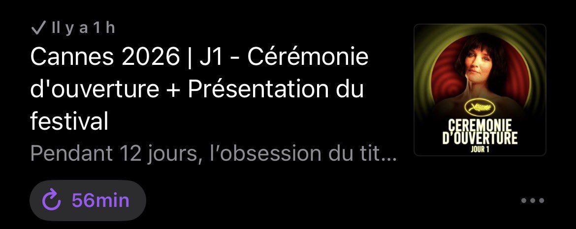 Flave94's tweet photo. Je ne suis malheureusement pas à Cannes cette année mais 2 collègues de chez Obsession sur Pellicule (un podcast dans lequel je suis) y sont !

Je vous invite à suivre leurs aventures quotidiennement sur toutes les plateformes 🤌🏼

Liens : https://t.co/HrHaC7r8po https://t.co/yoiu8ndD7a