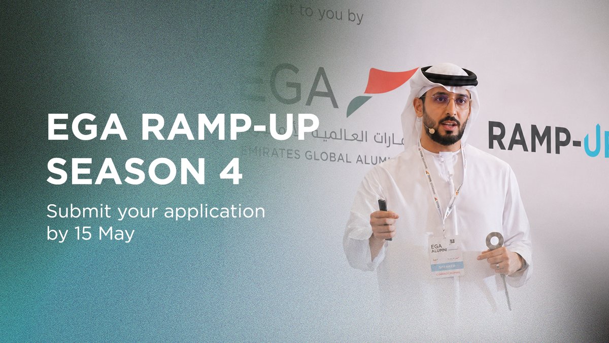 egaofficial's tweet photo. EGA Ramp-Up season 4 is now open to entrepreneurs and start-up founders. Submit your application by 15 May.

Since launching in 2022, EGA Ramp-Up has supported over 220 startups across the UAE to accelerate their development.

Apply now: https://t.co/DaJ0lZmOaz https://t.co/uqABg4eqA4