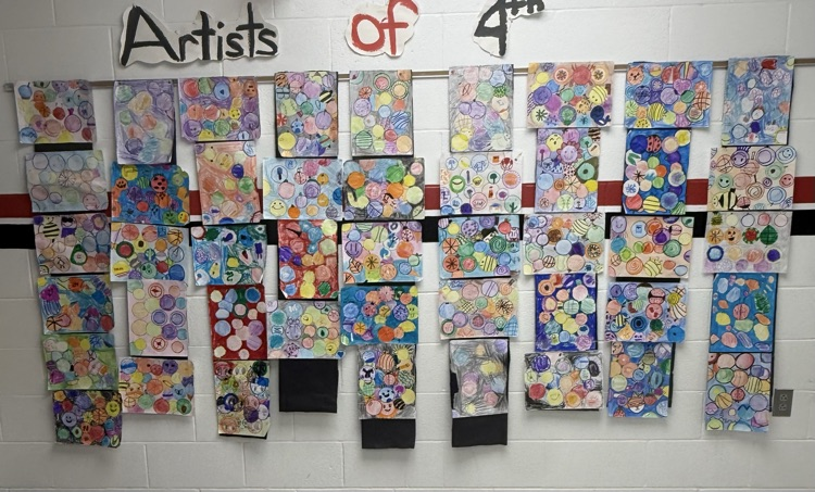 BellaireES's tweet photo. Our 4th graders did a terrific job with lines and using the color wheel creating many different things with the use of line and colors! Special congrats to our artists of the month Truleigh and Kendall! https://t.co/yCeCg8vXuZ