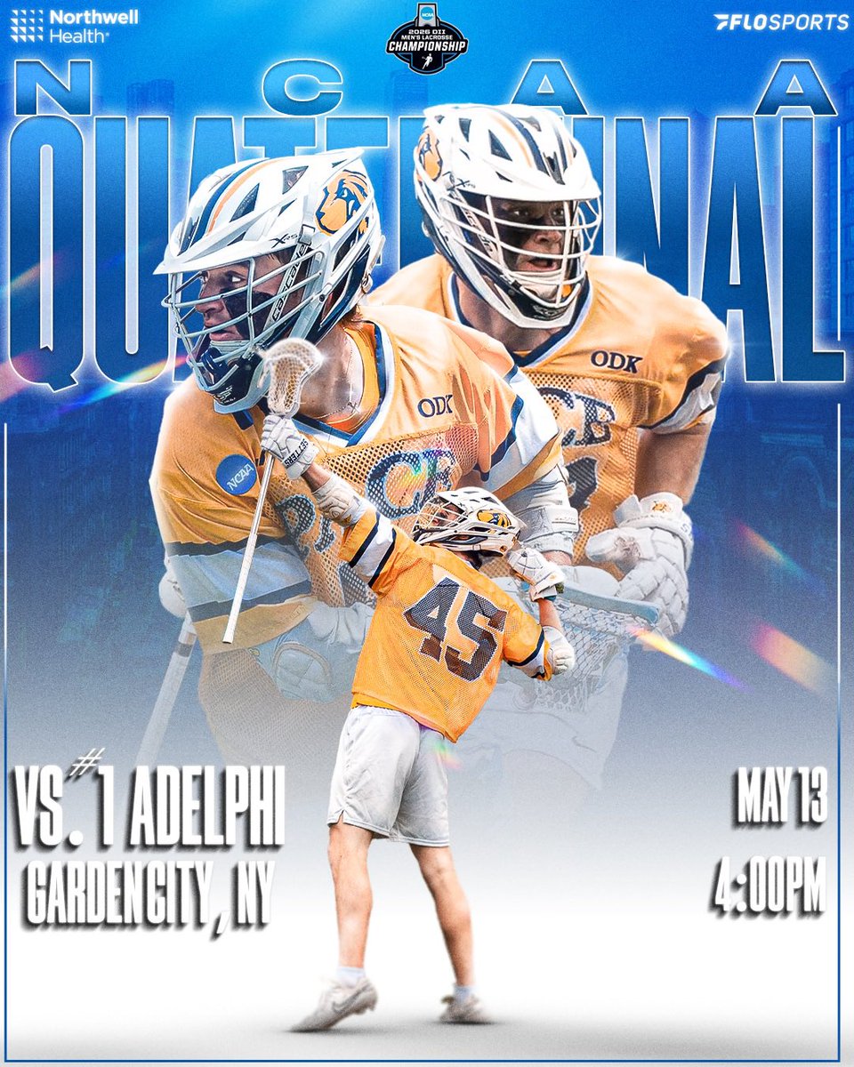 PaceLacrosse's tweet photo. Blood pressure game.
Road environment. Rival on the other sideline. NCAA logo on the field.
Exactly how it’s supposed to be.
This group has been tested all year.
Now it’s time to empty the tank for the guy next to you.
Hit harder. Run longer. Compete through everything. https://t.co/k27HswoOBH