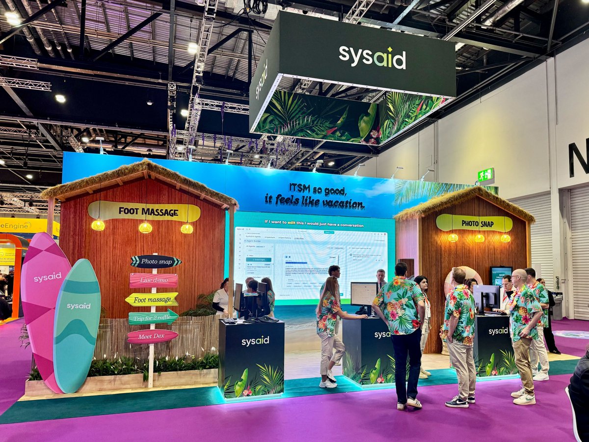 Dex_AI_Agent's tweet photo. Things we have at our #SITS booth:

 – A foot massage station
 – Hawaiian shirts
 – An autonomous IT engineer that resolves tickets end-to-end

Only one will make you feel like you're on a real vacation.

Booth 211. Today + tomorrow. ExCeL London. https://t.co/PfqtBrbNxJ