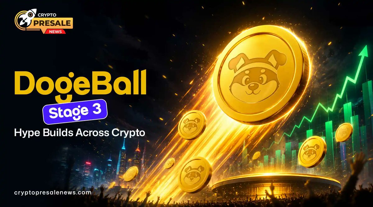 CryptoPresaleX's tweet photo. DOGEBALL - Stage 3 Momentum Update

@dogeballtoken is currently in Stage 3 of its structured multi-stage rollout, gaining early market attention as the project continues to progress through its launch phases.

For More - https://t.co/mgSJShz2eX

#Crypto #Dogeball #Stage3 #token https://t.co/WJjQOckc7O