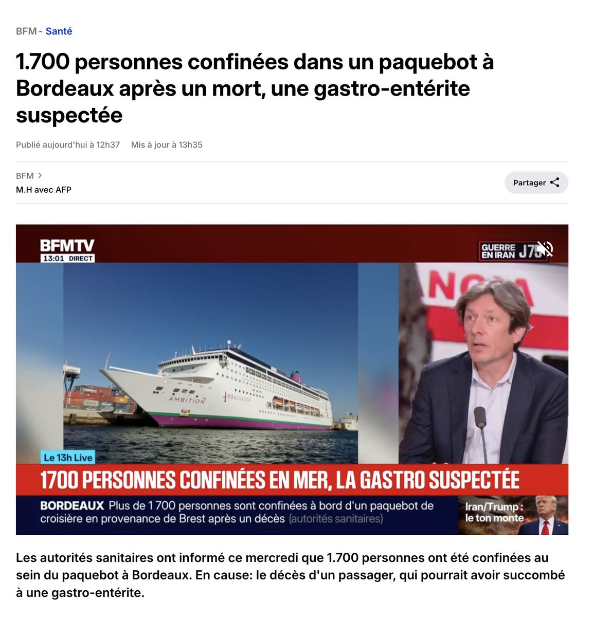 MarcMangin's tweet photo. Le délire reprend : 1.700 personnes confinées à #Bordeaux pour une gastro ! #Santé #Hantavirus #Covid https://t.co/5Tg6X9ADmN