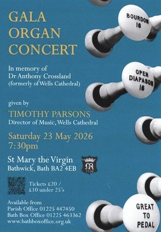 BathStMaryMusic's tweet photo. Our annual gala organ concert is soon!
Looking forward to welcoming Timothy Parsons, tickets from @bathboxoffice 

@theorganmanual 
@the_iao 
@I_S_O_B 
@tweetingBIOS 
@SWomenOrganists 
@DistrictExeter 
@OrganistsReview 
@RCO_Updates 
@ChoirandOrgan 
@RSCMCentre 
@WellsCathedral1 https://t.co/t5l2laofbB