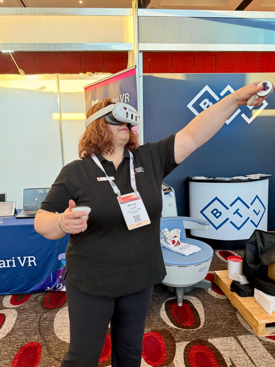 VantariVr's tweet photo. Welcome Reception at @AusContinence 2026 in Melbourne! 🇦🇺 

#vr #healthcare #digitalhealth #training #education #medicine #innovation #ai #virtualreality #vantarivr #simulation #anesthesia #continencehealthaustralia https://t.co/s69HnJVFuT
