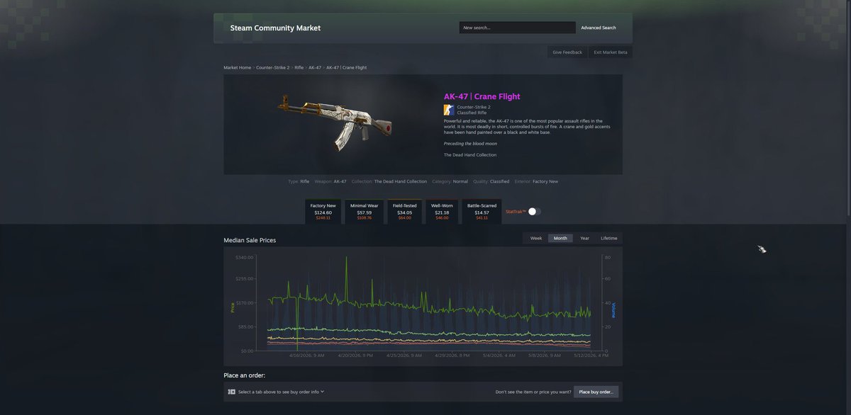 skinpock's tweet photo. Valve has just released a new design for the Steam Community Market. Now, you can see prices for all CS2 item qualities on one page. https://t.co/bWfhi3xj48