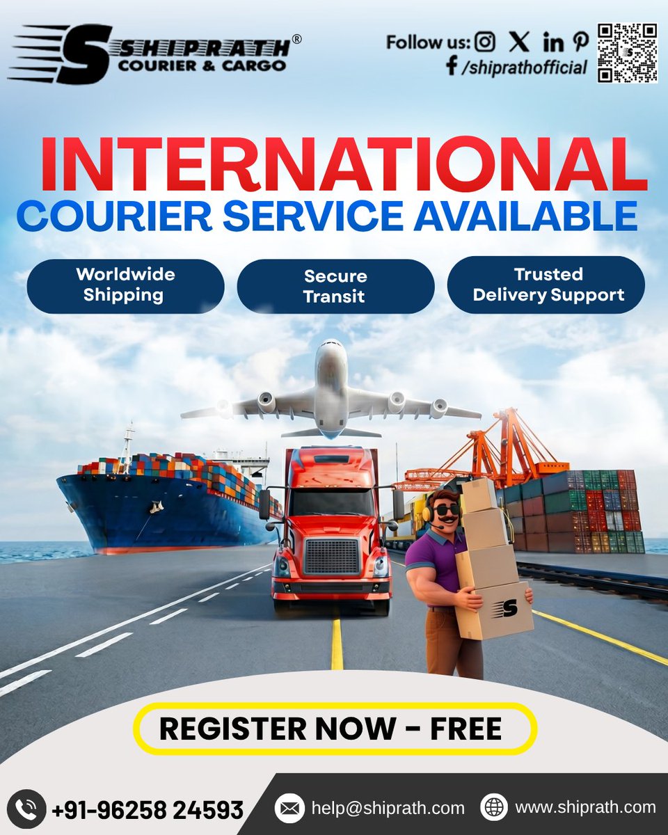shiprath_'s tweet photo. Go global with Shiprath Courier &amp; Cargo 
Fast, secure &amp; reliable international courier services with trusted delivery support across worldwide destinations.

Visit: https://t.co/lbcSzoxyXD

#Shiprath #InternationalCourier #WorldwideShipping #GlobalLogistics #SecureTransit https://t.co/d8WDPLcf1G