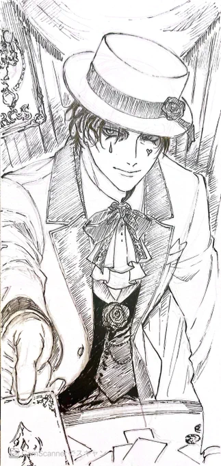 代行費用のお渡し用の封筒に対になる赤安描いてお渡しさせてもらった🃏 