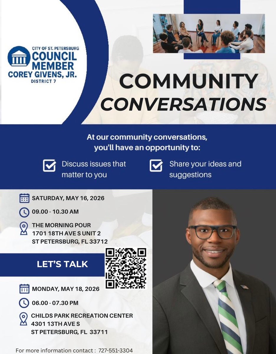 CoreyGivensJr's tweet photo. What distinguishes me is my dedication to serving my constituents. If you're seeking a trusted representative who will listen to your concerns, I invite you to attend one of my upcoming community conversations, where your voice will be heard. #SaveTheDates #ComversationsWithCorey https://t.co/G59e1iBEaA