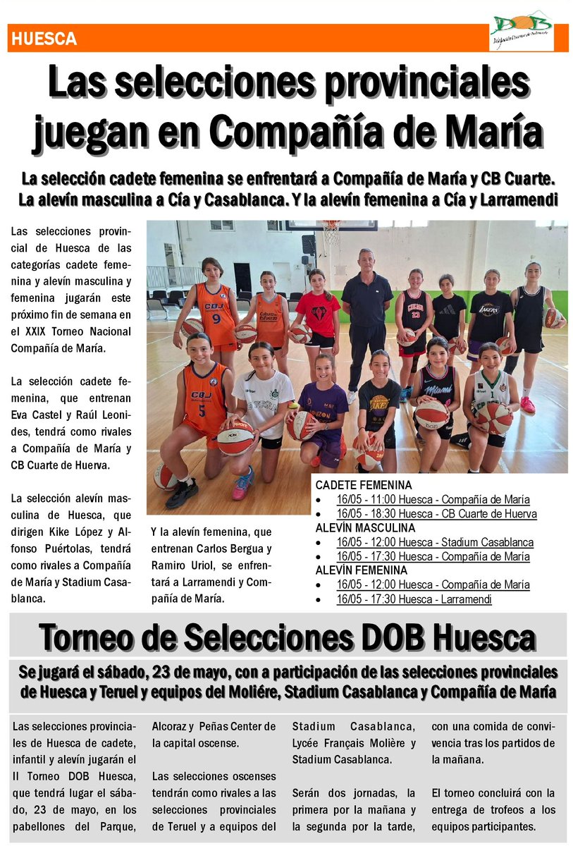 dobhuesca's tweet photo. Torneos Selecciones Provinciales de Huesca a través de 
https://t.co/QCMb8nDyOr https://t.co/8PRKGdvt3f