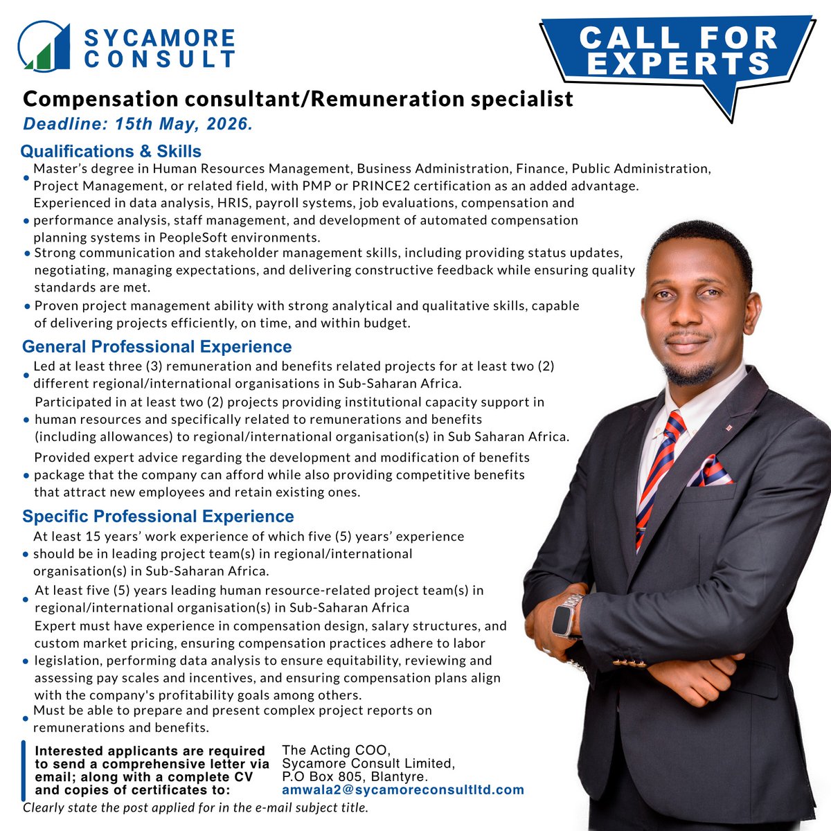 sycamoreltd265's tweet photo. 🚨 SYCAMORE CONSULT IS HIRING 🚨
We are hiring:
✔️ Labour Relations Specialist
✔️ Compensation Consultant/Remuneration Specialist
🗓️ Deadline: 15th May, 2026

#Jobs #HumanResources #LabourRelations #Remuneration #SycamoreConsult #ThinkTrainingThinkSycamore #CallForExperts https://t.co/PqL1zw6tLG