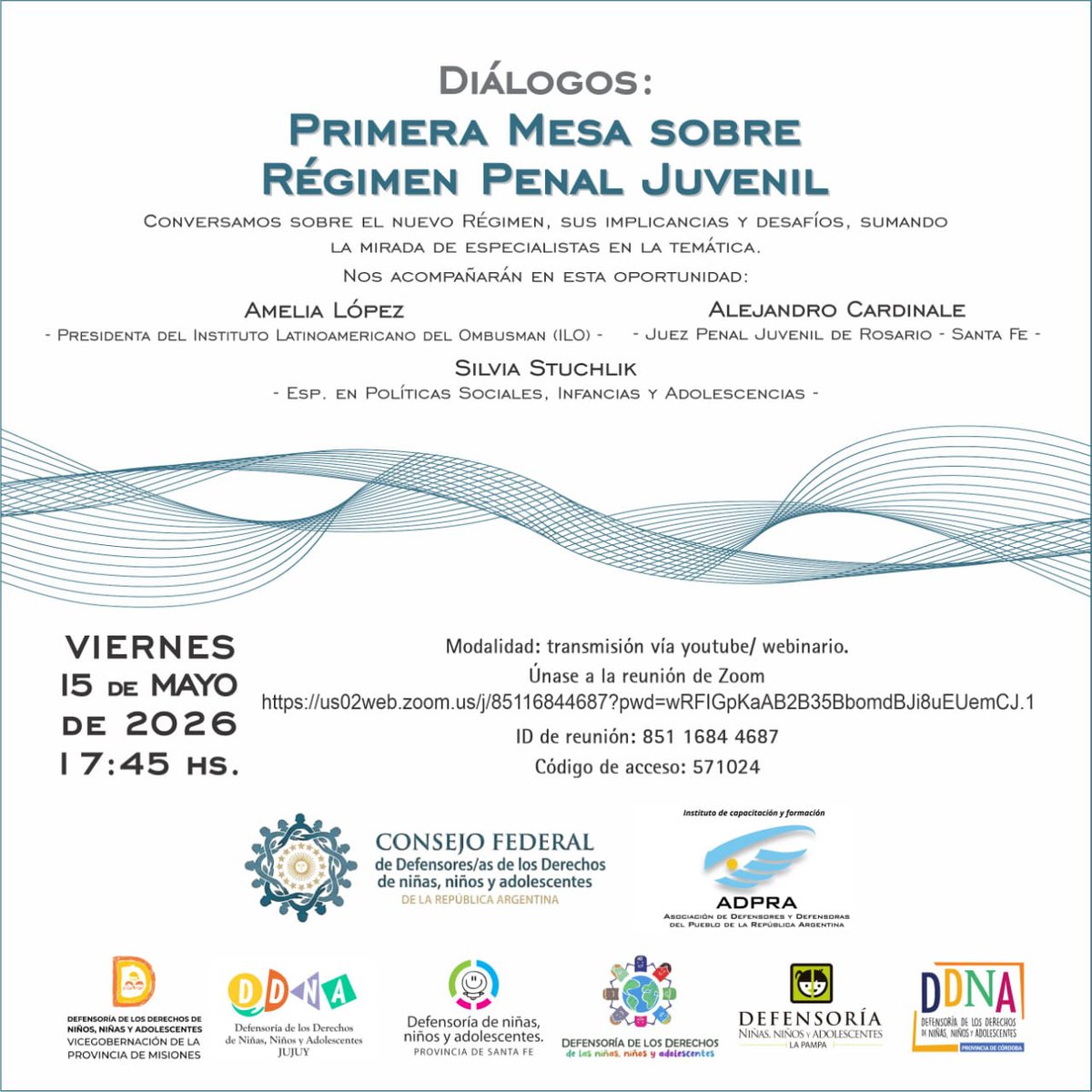 DefensoriaNNyA's tweet photo. 🗣️Desde el Consejo Federal de Defensores y Defensoras invitamos a participar de esta actividad que se propone sumar la mirada de especialistas, intercambiar experiencias y fortalecer el trabajo en red dentro de nuestro ámbito en materia de Régimen Penal Juvenil👇 https://t.co/jZcDb1CGDN
