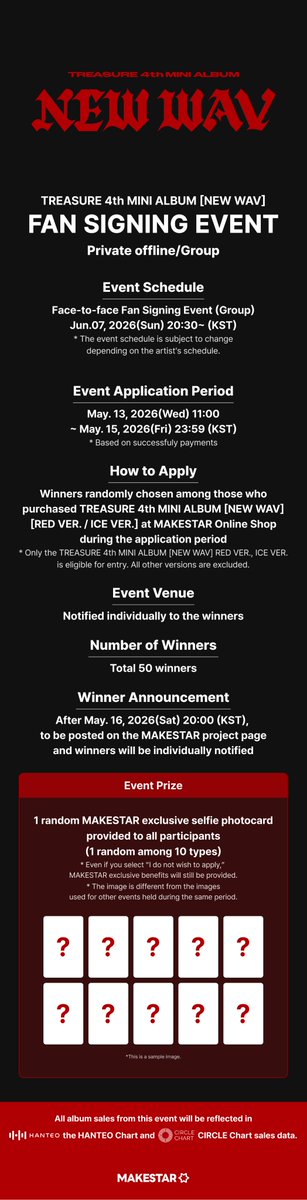 韓国対面サイン会] #TREASURE 4th MINI ALBUM [NEW WAV] 発売記念対面