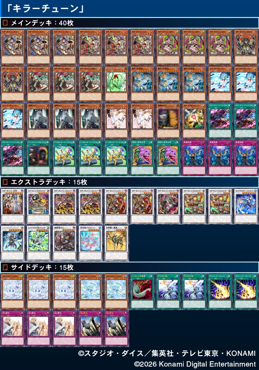 今日のランキングデュエル（1デュエル）は「キラーチューン」を使い0-4