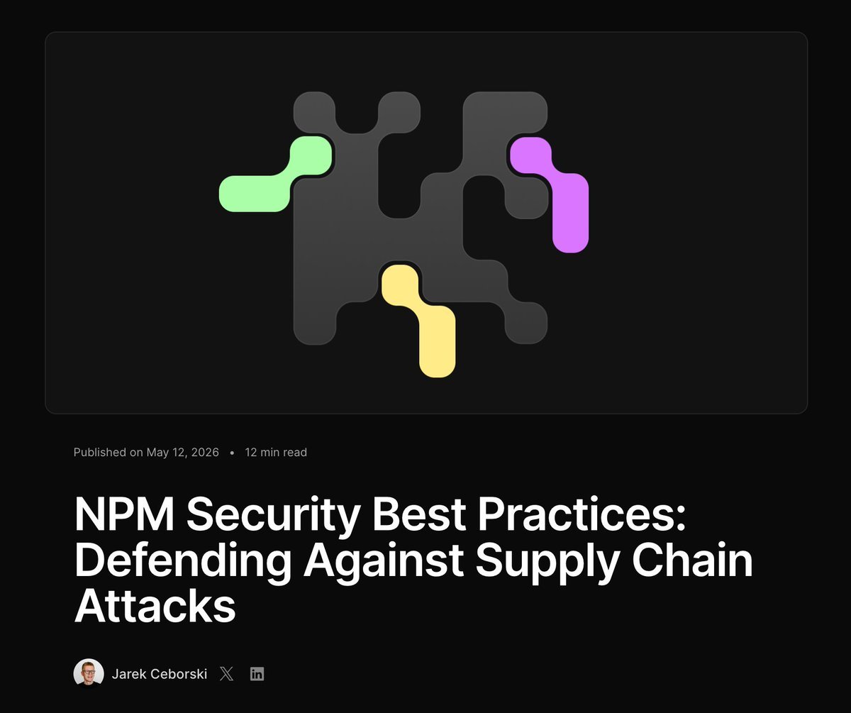 LocalCanApp's tweet photo. NPM supply-chain attacks keep happening. Harden your projects before the next one. https://t.co/ULoUZ4Mjr3