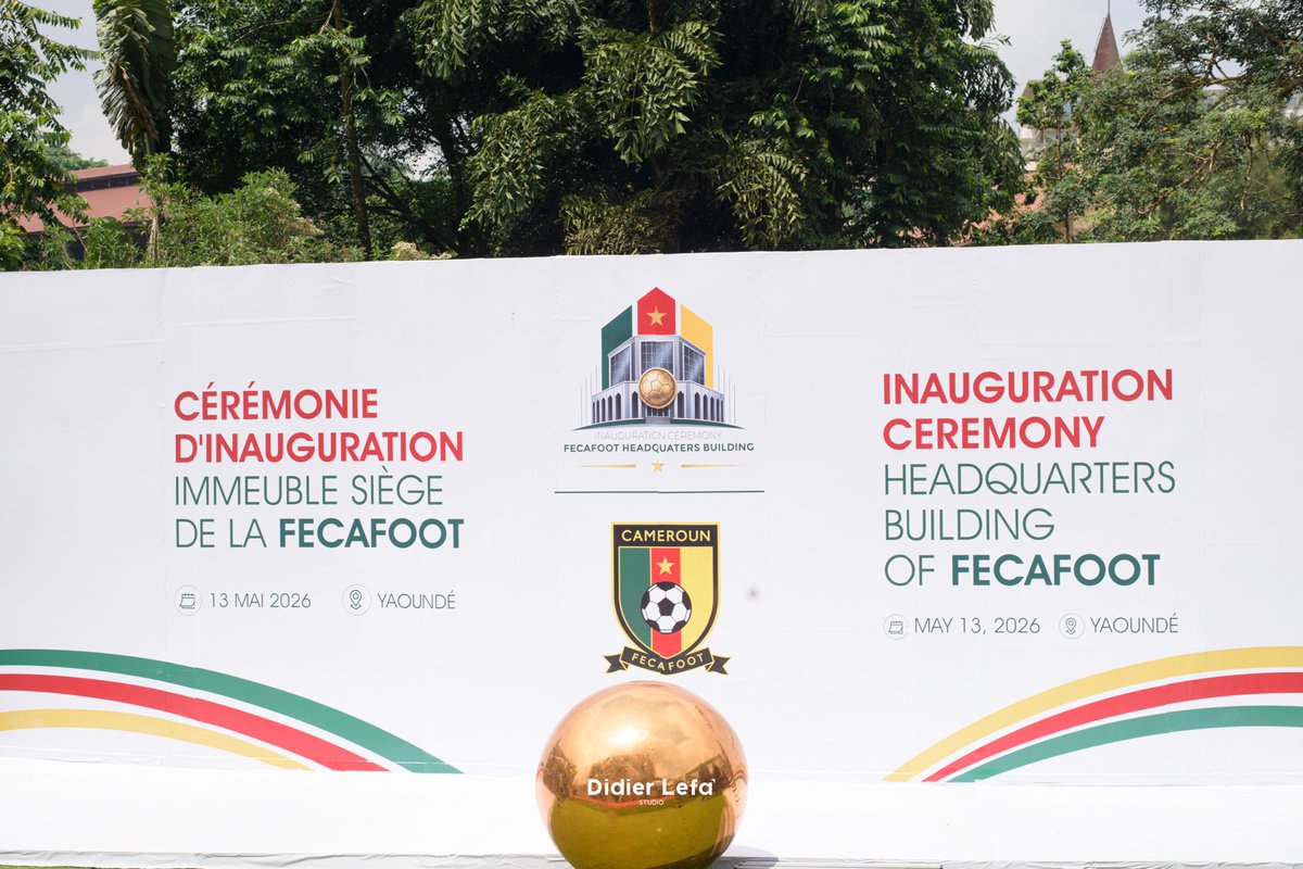 DidierLefa's tweet photo. Quelques Photos de la Cérémonie  d'Inauguration du Nouveau siege de la FECAFOOT https://t.co/pbejG9dDkG