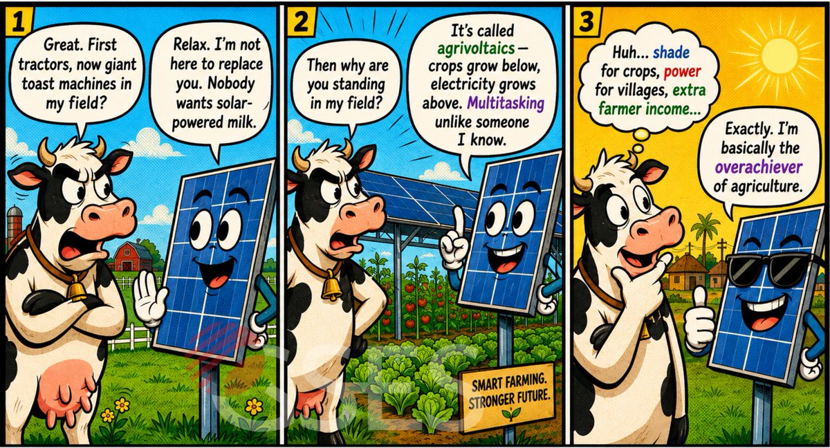 GSESIndia's tweet photo. Cow found out the ‘giant toast machine’ actually pays the bills too. Did you? ☀️🐄 https://t.co/HgRXpBK5Uh