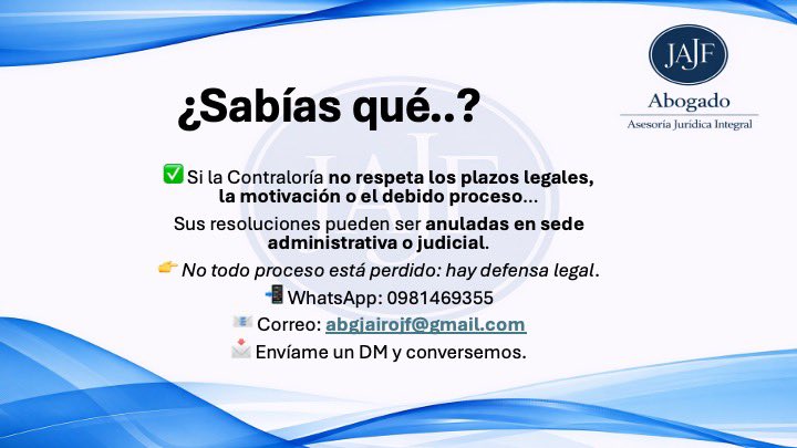Abg. Jairo Jarrín Farías, Mgs. tweet media