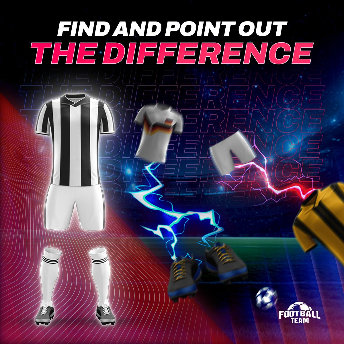 Footballteam_PL's tweet photo. ⚽ Hey Footballers! 

See that set in the picture? There’s something (or some things) off about it - and it’s your job to find out what it is!  🕵️‍♂️

 Write your answer (in words) in the comments below.

🏆 The first player to spot the difference correctly will win 2,000 Credits🪙, and we’ll also draw 3 more winners from all correct answers - each of them will get 1,000 Credits! 🪙
